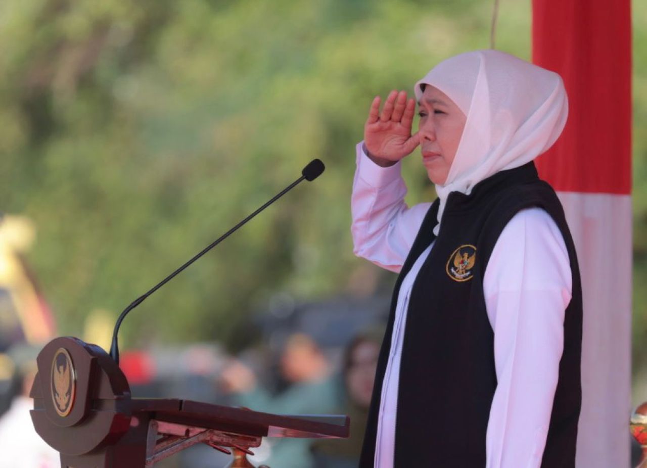 Pimpin Apel Pengendalian Karhutla, Gubernur Khofifah: Empat Tahun Jatim Konsisten Berhasil Turunkan Karhutla
